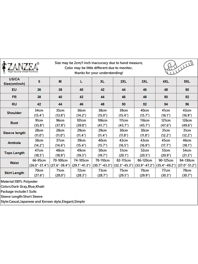 Conjuntos de saias plissadas femininas camisas de manga curta com saias roupas de moda 2025 zanzea casual estilo japonês coreano conjuntos de correspondência
