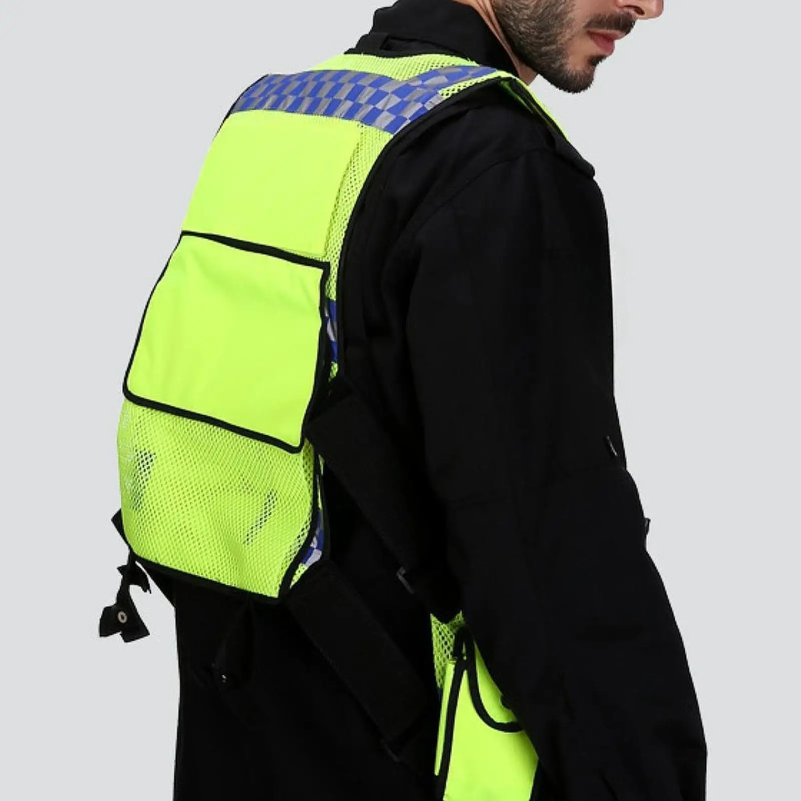 

Reflective Safe Vest High Visibility Mesh High Reflective Strips Comfortable Versatile Workwear Clothing for Biking Walking