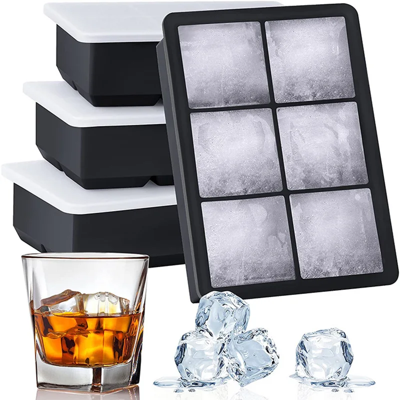 160 Grid Big Ice Tray Mold Giant Jumbo Large Food Grade Silicone Ice Cube Square Tray Mold DIY Ice Maker Ice Cube Tray