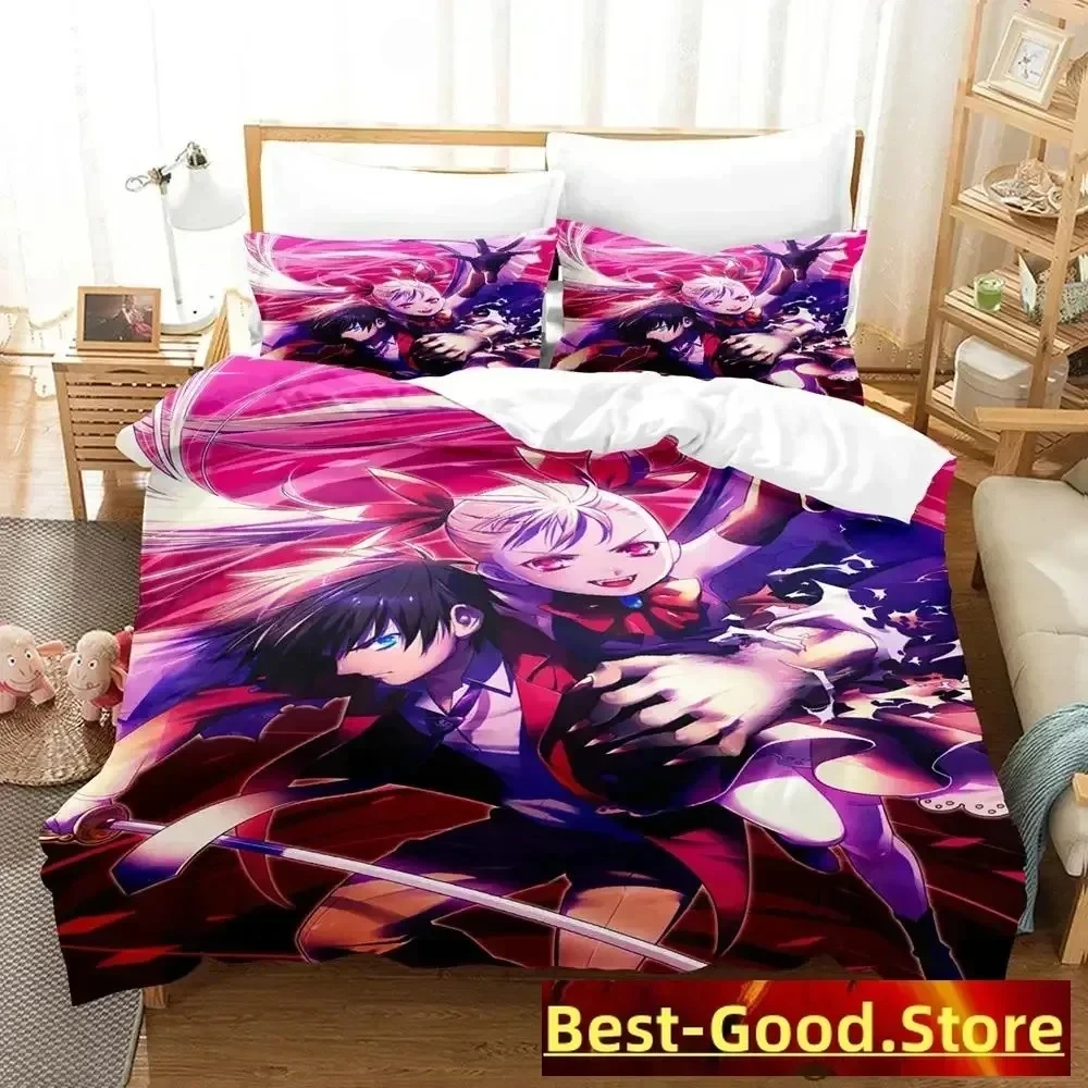 2023 New Dance In The Vampire Bund Bedding Set Print With Pillowcase Bed Duvet Cover Soft Single Double Queen Super King Size