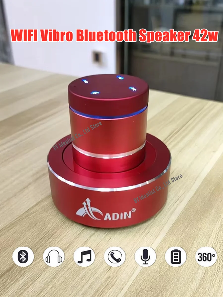 42W Wifi haut-parleur sans fil Bluetooth rouge Vibro musique Surround stéréo voisin colonne Adin Portable Vibration haut-parleur pour téléphone