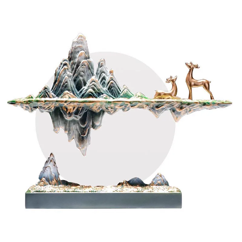 

New Chinese-style suspended rockery ornament office desktop decoration living room art high-end housewarming gift