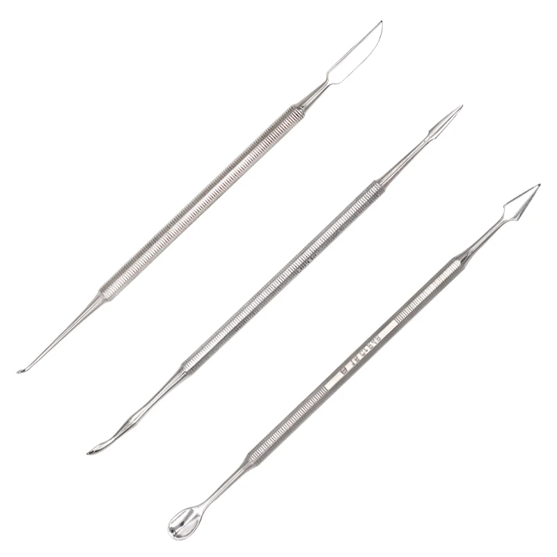 

3pcs/set Dental Wax Sculpting Knife Cement Powder Spatula Mixing Knife Wax Stainless Steel Dentist Instrument Tools 46# 47# 48#