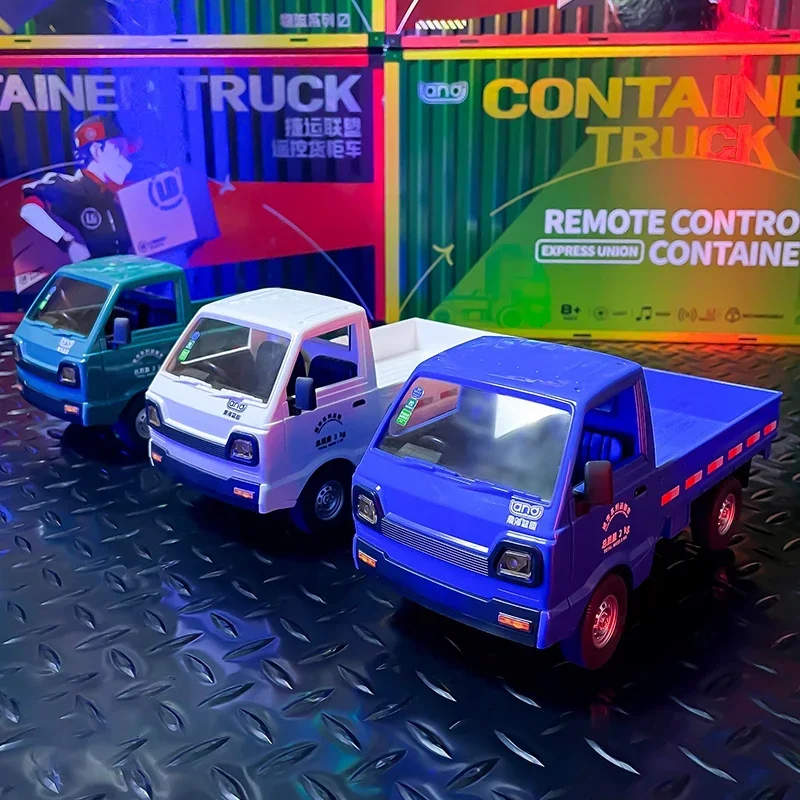 

1:16 RC Cargo Truck 2.4G Remote Control Van Transport Car Electric Delivery Vehicle Model with Light Boy Girl Christmas Gifts