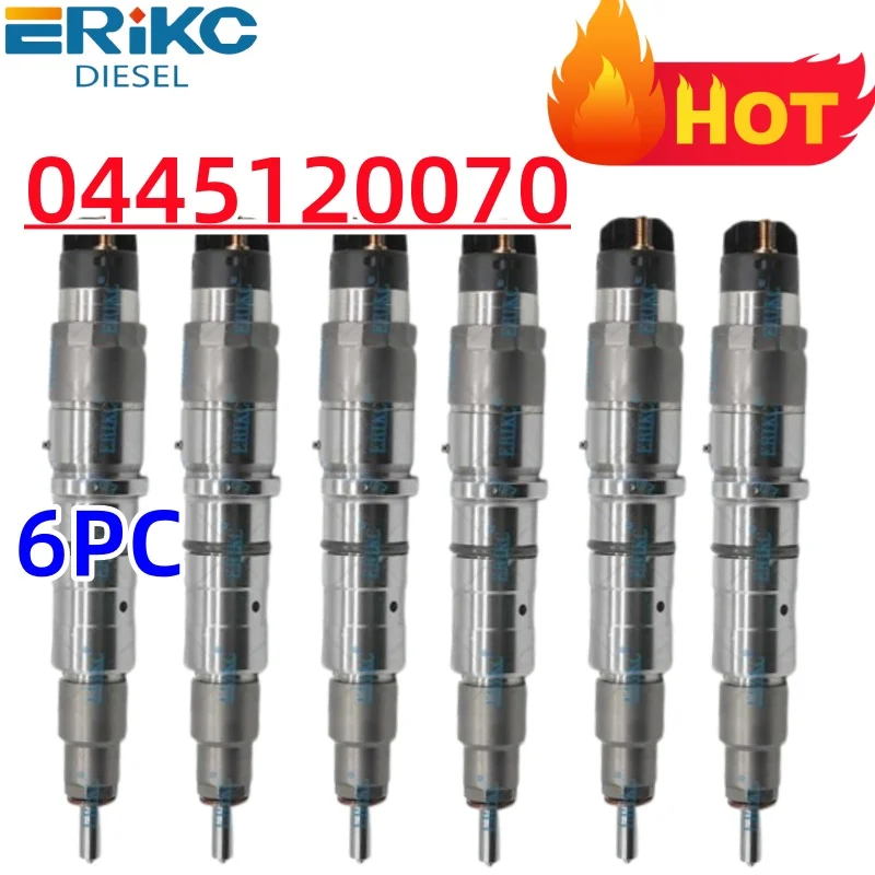 

6pcs 0445120070 Diesel Auto Injector 0445 120 070 4930485 3976631 Nozzle 0 445 120 070 For Cummins ISLE 8.9L ERIKC