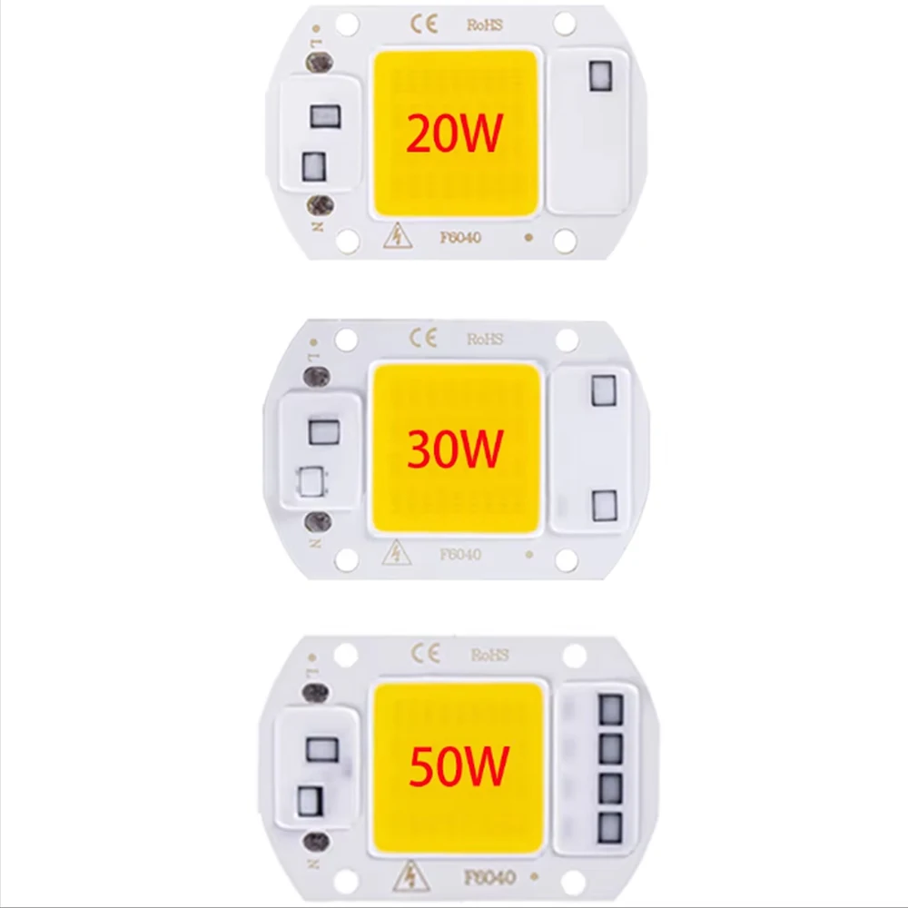 

LED Chip 20W 30W 50W AC 220V Smart COB lamp Bead No Need Driver for Flood Light Spotlight Lampada Outdoor Chip Lamp DIY Lighting