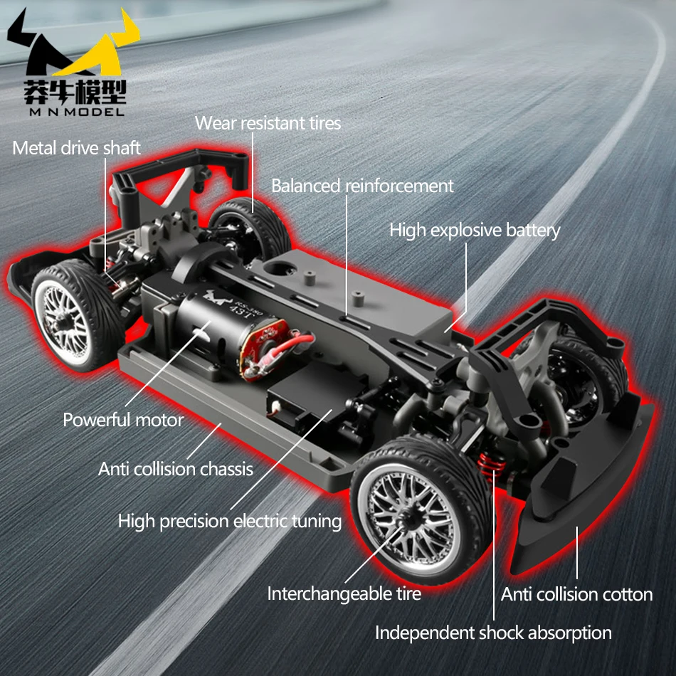 MN 모델 1:16 RTR RC 자동차 고속 드리프트 MPV 라이트 리모컨 스턴트 밴 스포츠 레이싱 차량 장난감 성인용 휴일 선물