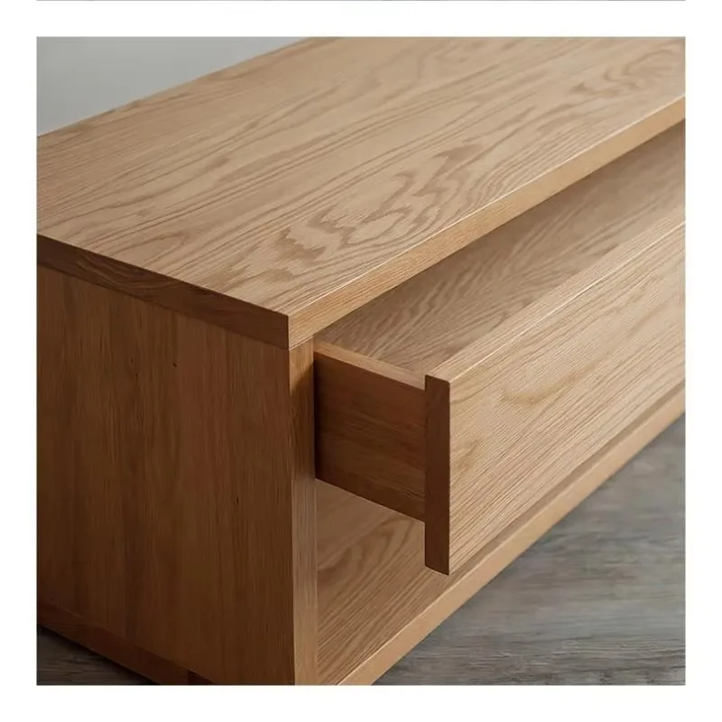 Luxury home shoe stool ottoman solid wood integrated door creative entrance storage solution