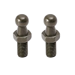 X Autohaux 2 zestawy 4 zestawy 10mm samochodów amortyzator gazowy Ball Ended Bolt Bonnet szpilki czarny dla amortyzator gazowy s wstrząsy akcesoria samochodowe M8x15mm