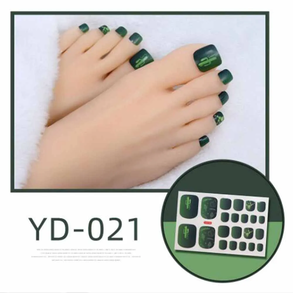 Calcomanías adhesivas Para uñas de los pies, cobertura completa, envolturas adhesivas Para uñas de los pies, decoraciones para puntas de uñas de los pies, Pegatinas Para Uñas