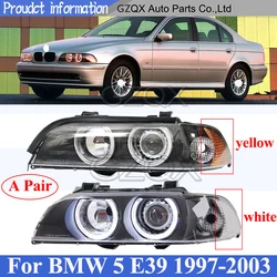 CAPQX A Pair Headlight Front Bumper Head Light Head Lamp For BMW 5 Series E39 1997-2003 Headlamp Car Light