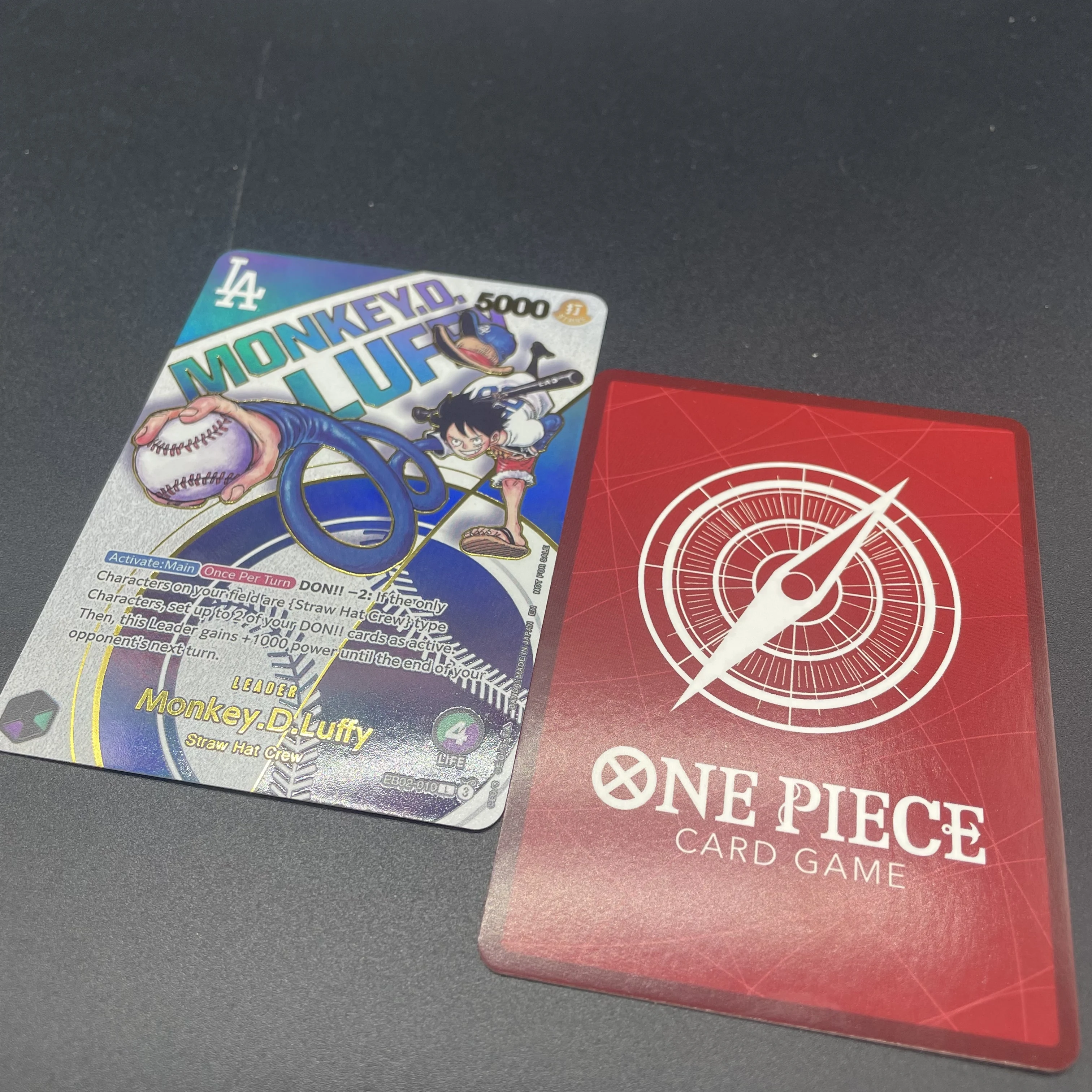 Diy Anime Opcg English Baseball Luffy Gilding Flash Card Bonney Law Hancock Self Made Classic Anime Collection Cards Gift Toys view 6