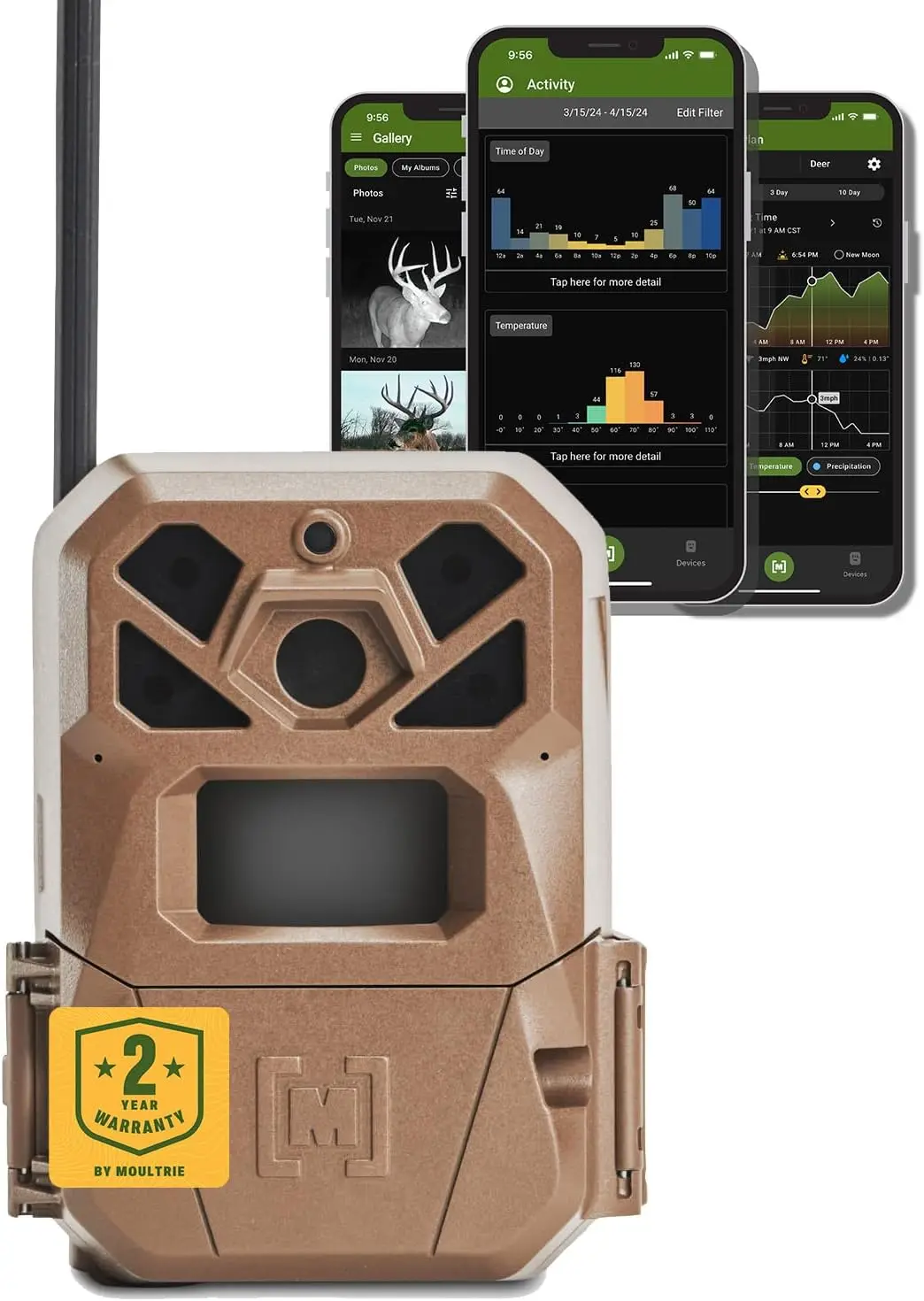 

Cellular Trail Camera Edge and Edge 2 Nationwide 4G LTE HD Video Audio Built in Memory Cloud Storage