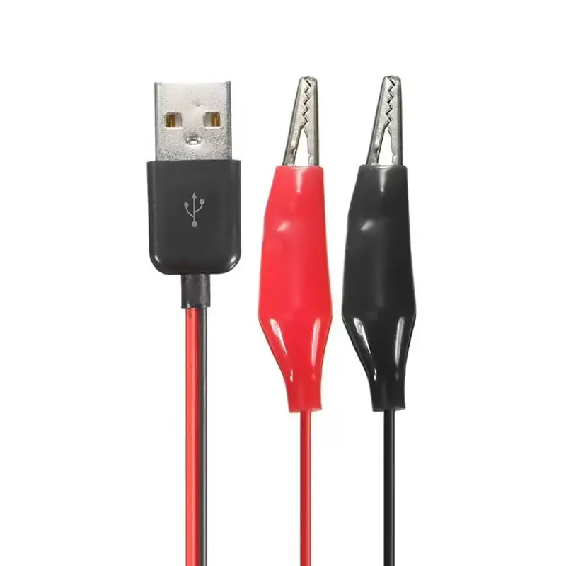 

Metal Alligator Clip Crocodile Electrical Clamp for Testing Probe Crocodile Test Clip to USB Adapter Multimeter Car Home