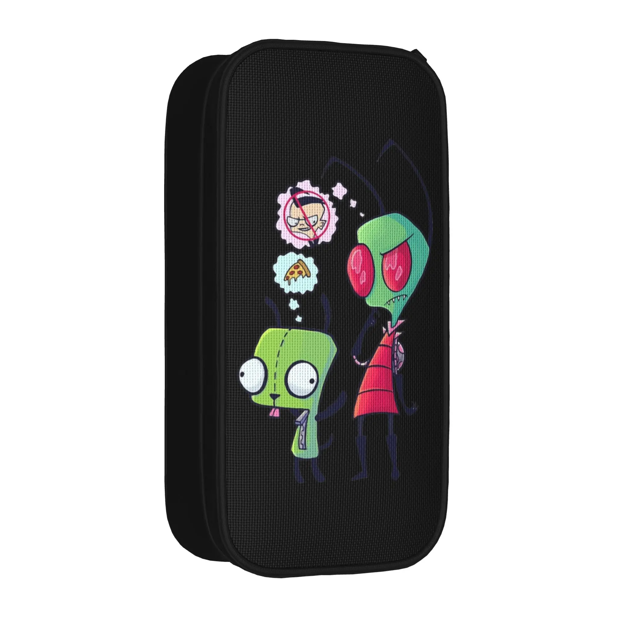 Gir Invaders Zim Cartoon Pencil Cases Classic  Pen Holder Bag Girls Boys Large Storage Office Gift Pencilcases
