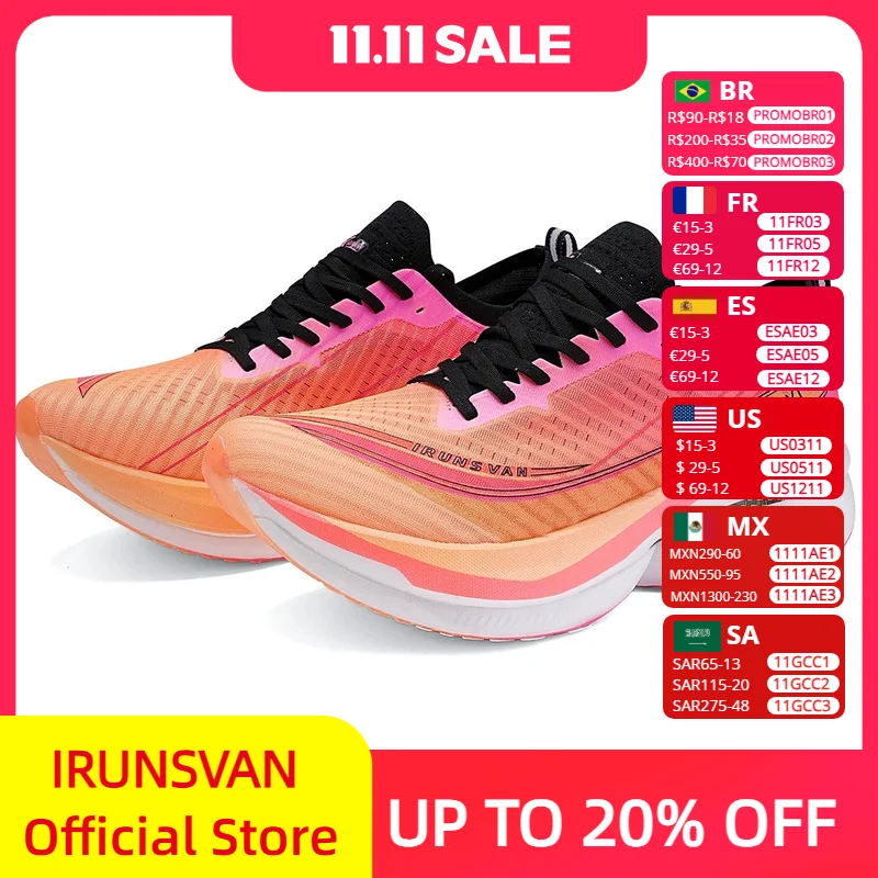 

IRUNSVAN SHADOW WING 2.0 PRO 2029, марафонские спортивные кроссовки, уличная дышащая мужская спортивная обувь, противоскользящие мужские кроссовки 2503