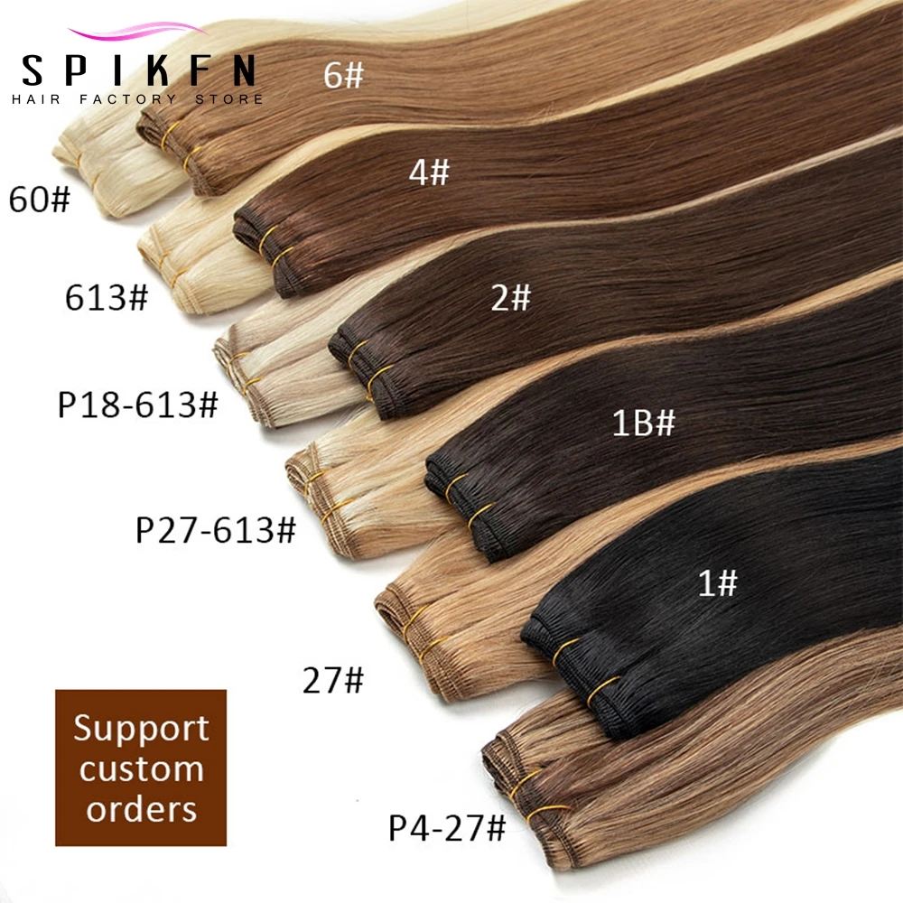 One Piece Clip In Human Hair Extensions 14" 18" 22" Brazilian Machine Remy Clip Hair 5 Clips On Weft Natural Color Lace Clip Ins