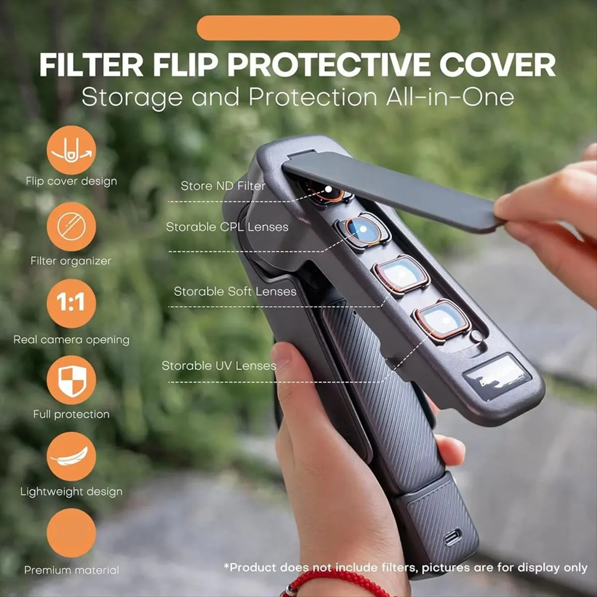 SPECIAL OFFER Protective Case for Pocket 3,Gimbal Flip Protective Cover,Filters Storage Slots for Pocket 3