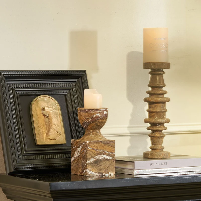 

Natural Marble Candle Holder Vintage Candlesticks for Wedding and Christmas Decoration 2024