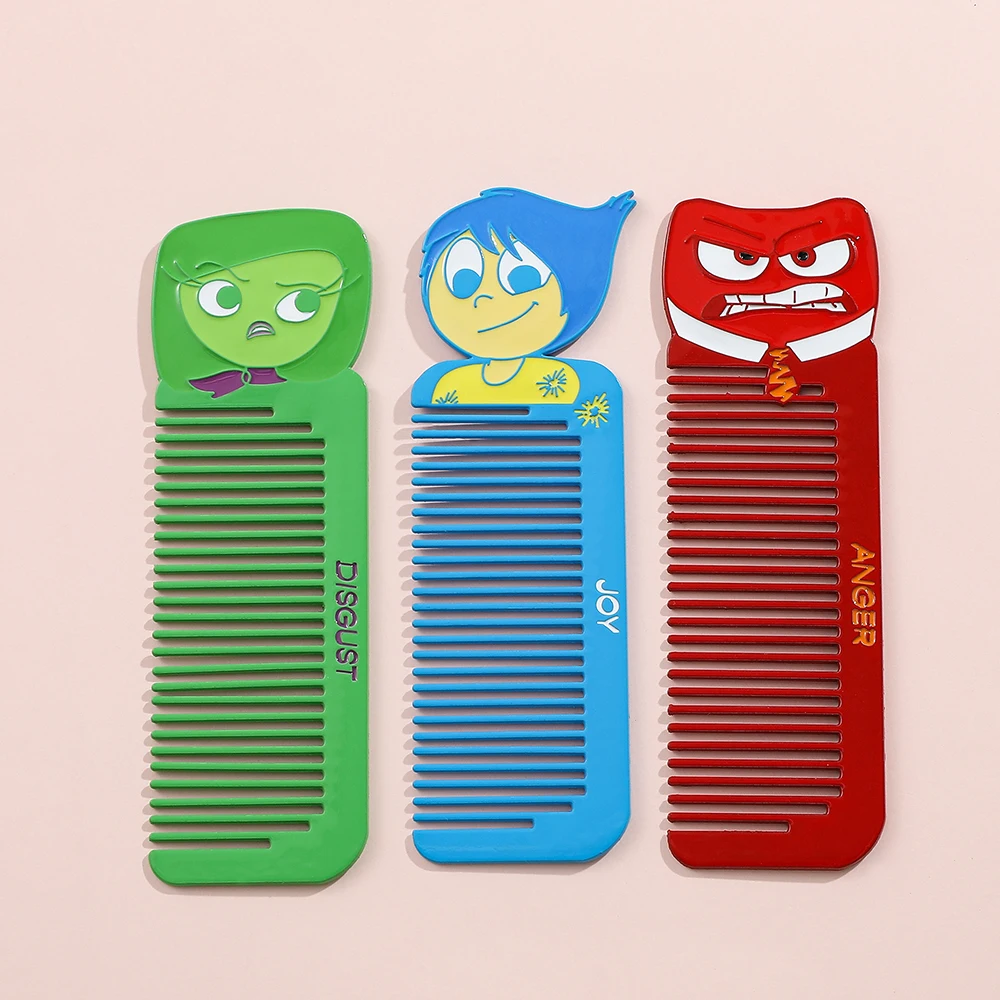 1pcs animation peripherals Inside Out2 hair comb angry cartoon cute comb suitable for girls gift