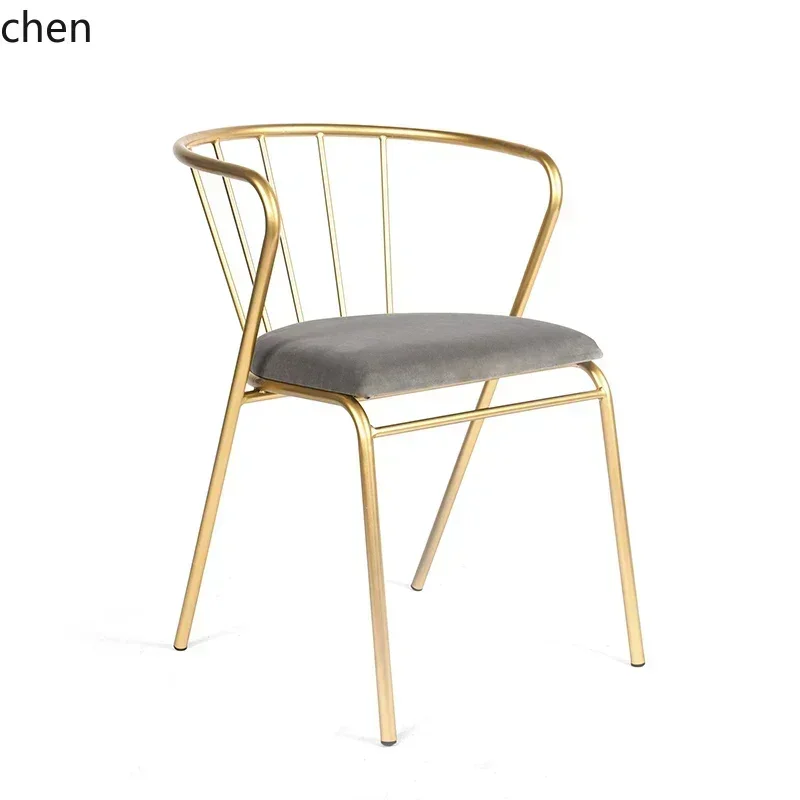 HYS  Modern Minimalist Iron Art Backrest Armrest Dining  Home Leisure Coffee