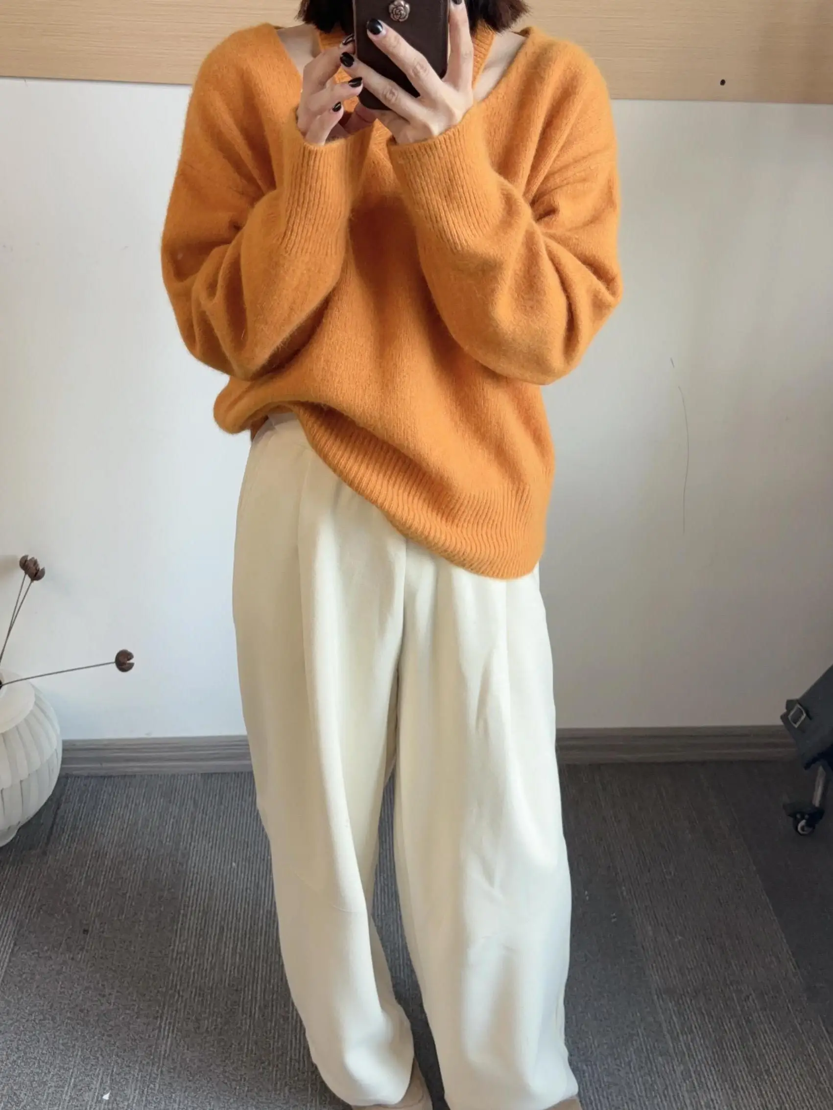 

Осень-зима женский вязаный свитер из мягкого меха медведя длинный све яркий цвет для похудения элитный ощущение чистого желания соответствует всем