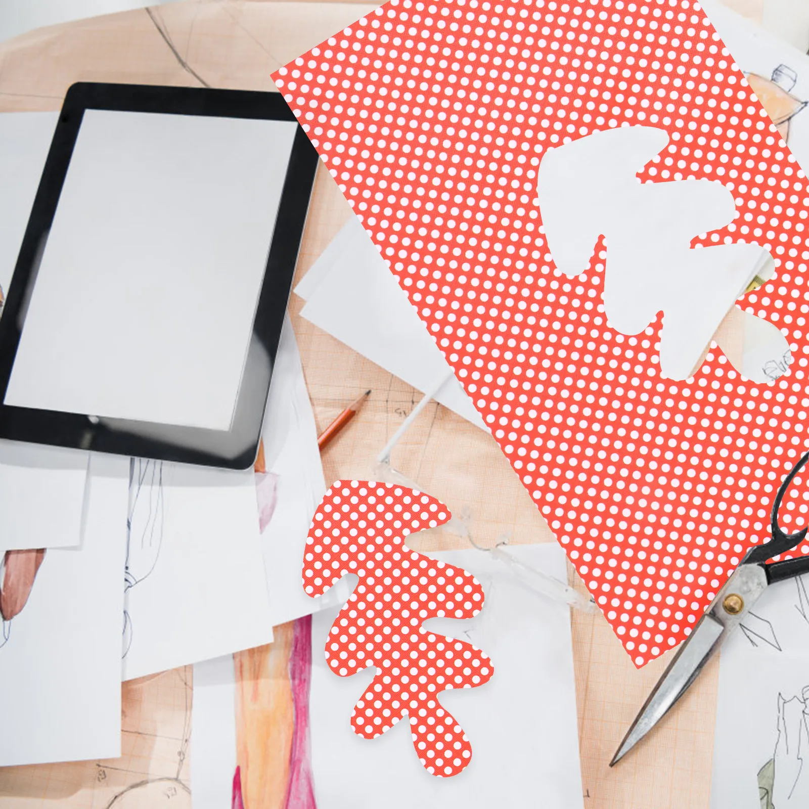 

9Pcs Rainbow Dot PU Fabric Sheet Durable Printed DIY Craft Material for Jewelry Making Bags Sewing Faux Synthetic