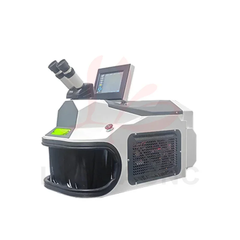 Saldatrice laser a fibra YAG 200W 100J Touch Screen Saldatore a punti per gioielli con controllo CCD Sistema di raffreddamento ad aria integrato per