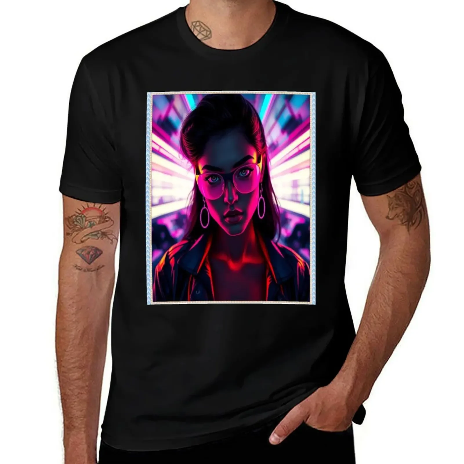 

Mystic Vision – A mysterious female figure between Dreamworld & Reality T-Shirt shirts graphic plain Men's t-shirts