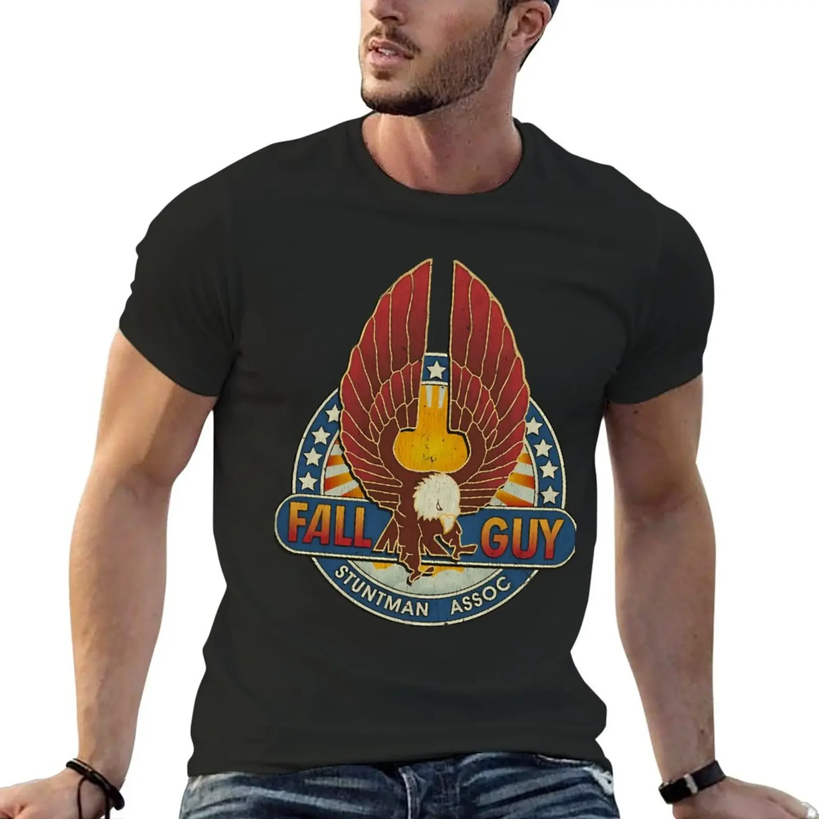 

Fall Guy Stuntman Association Vintage T-Shirt shirts graphic tees graphic t shirt vintage Men's cotton t-shirt