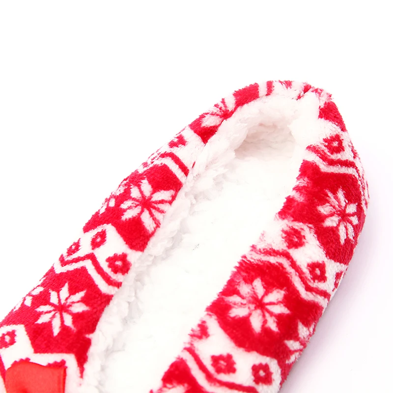 Mntrerm Winter Women Snowflake Bottom Soft Home Slippers Warm Cotton Shoes Women Indoor Slippers Slip-On Shoes for Bedroom House