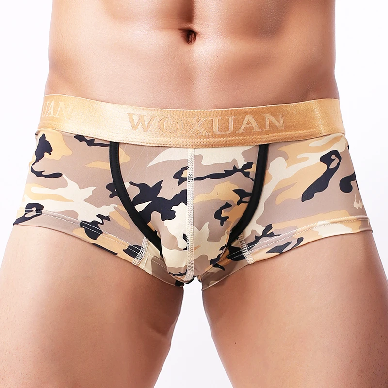 Sexy Mens Underwear Camouflage Boxer Shorts Breathable Male Panties Bulge Pouch Boxers for Male Lingerie cuecas