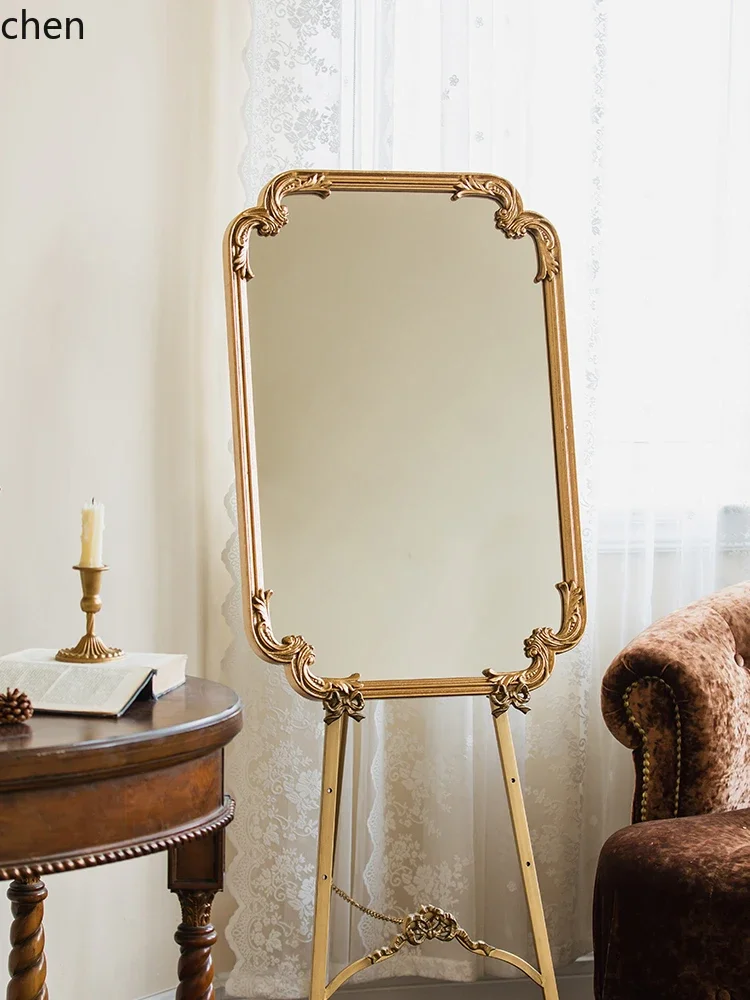 O9.7-Living Room Entrance Wall-Mounted Decorative Mirror Bathroom Toilet Bedroom Vanity Mirror Makeup Mirror