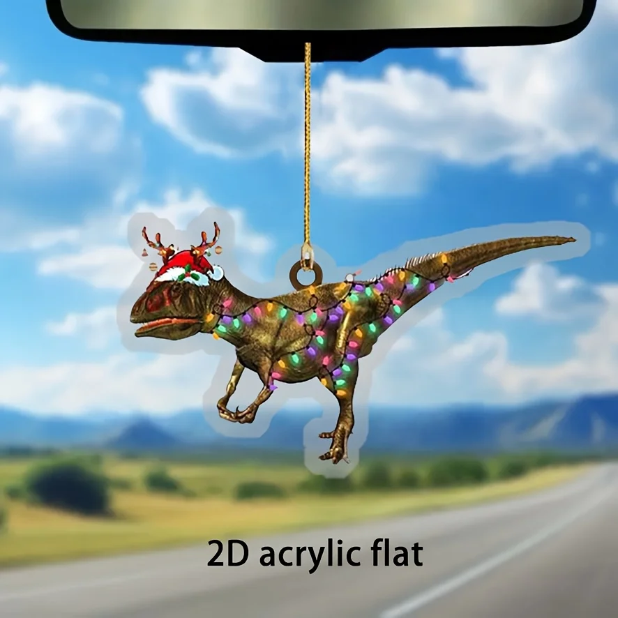 

Adventurous T-Rex Dinosaur Holiday Ornament – Hanging Charm for Kids & Dino Fans, Perfect for Car, Tree, Bag & Party Decor