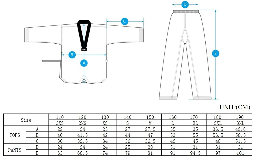 High Quality Taekwondo Uniform Black WT Dobok Tae Kwon Do MMA Martial Arts Karate Suits Embroidered Dragon Pattern