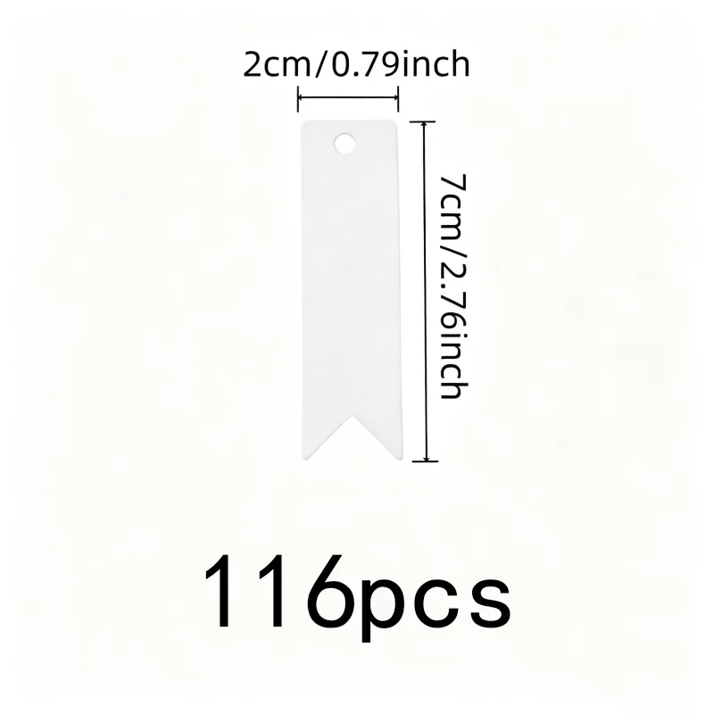 Pre-Punched Hanging Hole Writable Gift Tags 116 pcs, perfect for Baking Package Tags, Easy to Write On