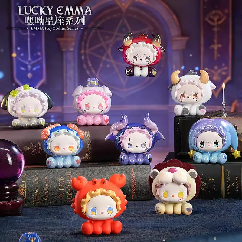 

Authentic Lucky Emma Hey Zodiac Series Blind Box Kawaii Action Figures Dolls Desktop Ornaments Gift For Anime And Zodiac Lovers