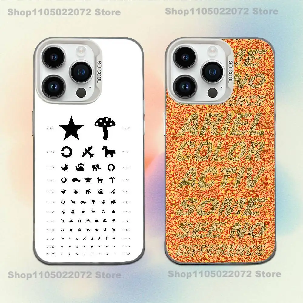 

Medical Eye Vision Chart Phone Case For iPhone 16,15,14,13,12,11,Mini,Pro,E,MAX White Candy Matte Shockproof Cover