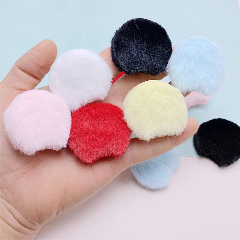 36Pcs 4CM Two Side Felt Small Mouse Round Ear Padded Appliques For Children Hat Sewing Headband Hair Clip Accessories Patches