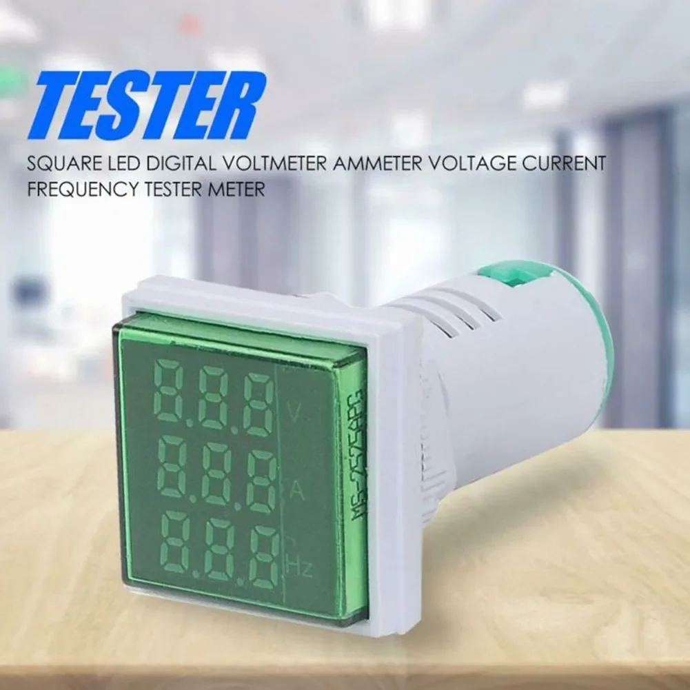 LED Digital Display Transformer Voltmeter Ammeter Voltage Tester Current Frequency Tester Meter AC 60-500V Alternating Current