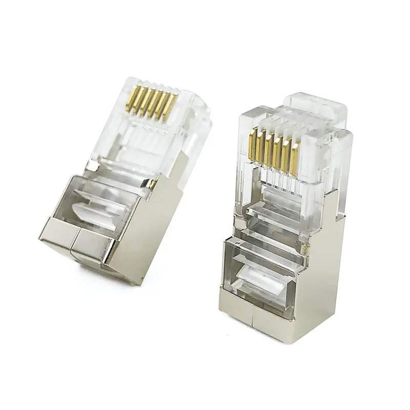 

50PCS RJ12 shielding case 6P6C extended crystal head L=22.8mm phone special long RJ25 plug RJ11 interface