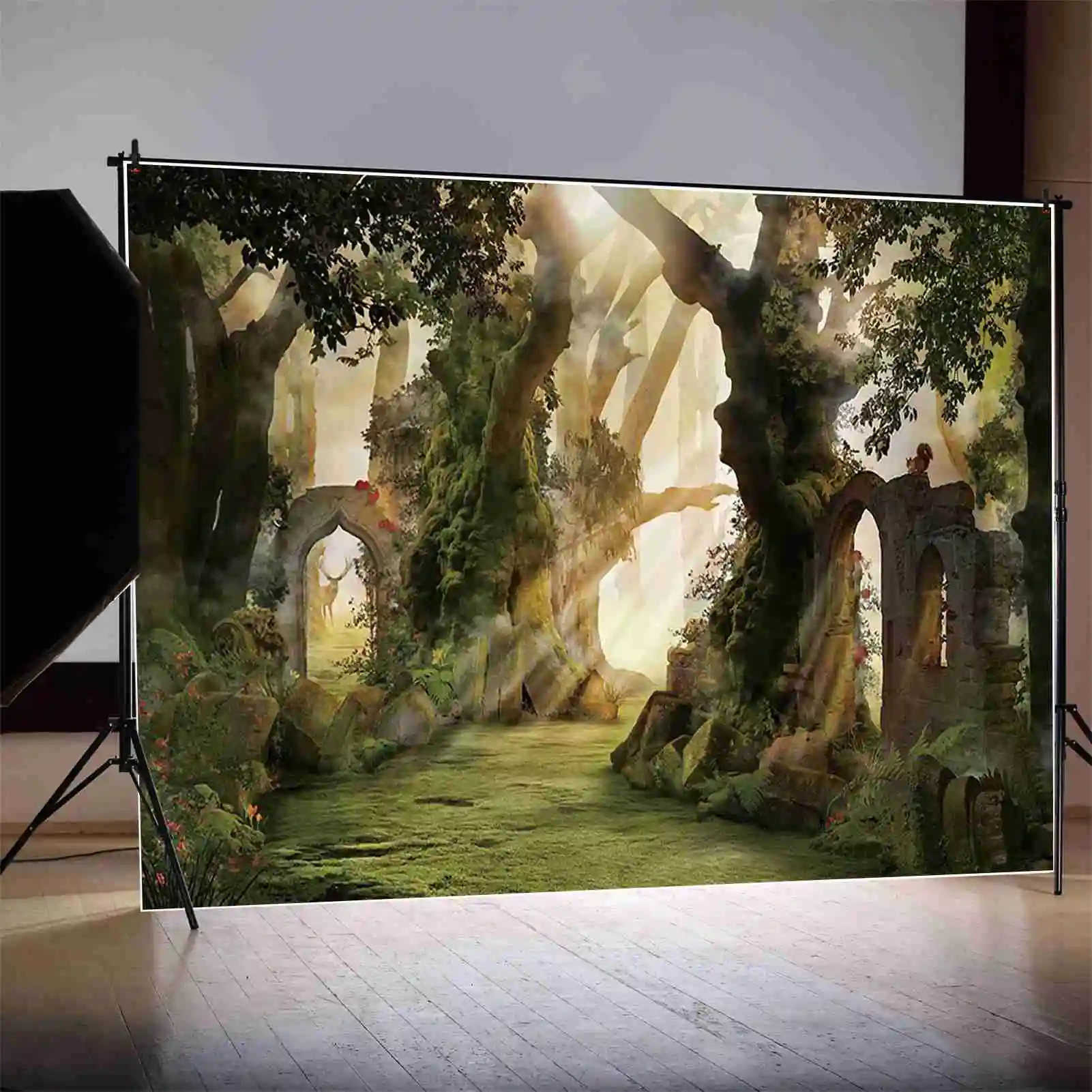 Spring Children Enchanted Garden Birthday Party Background Fairy Forest Butterfly Photo Zone Backdrop Photography Props