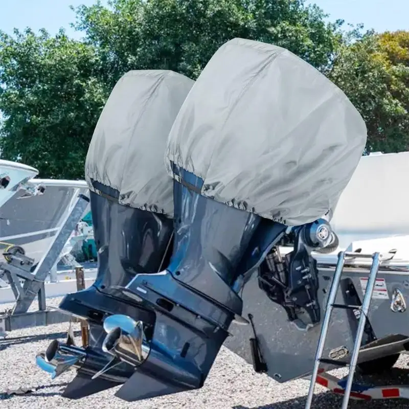 M76E 600D TPE Bootsmotorschutz, passend für Motoren mit 115 bis 225 wetterfest, leichtes Design, reißfeste Abdeckung – Detail 10