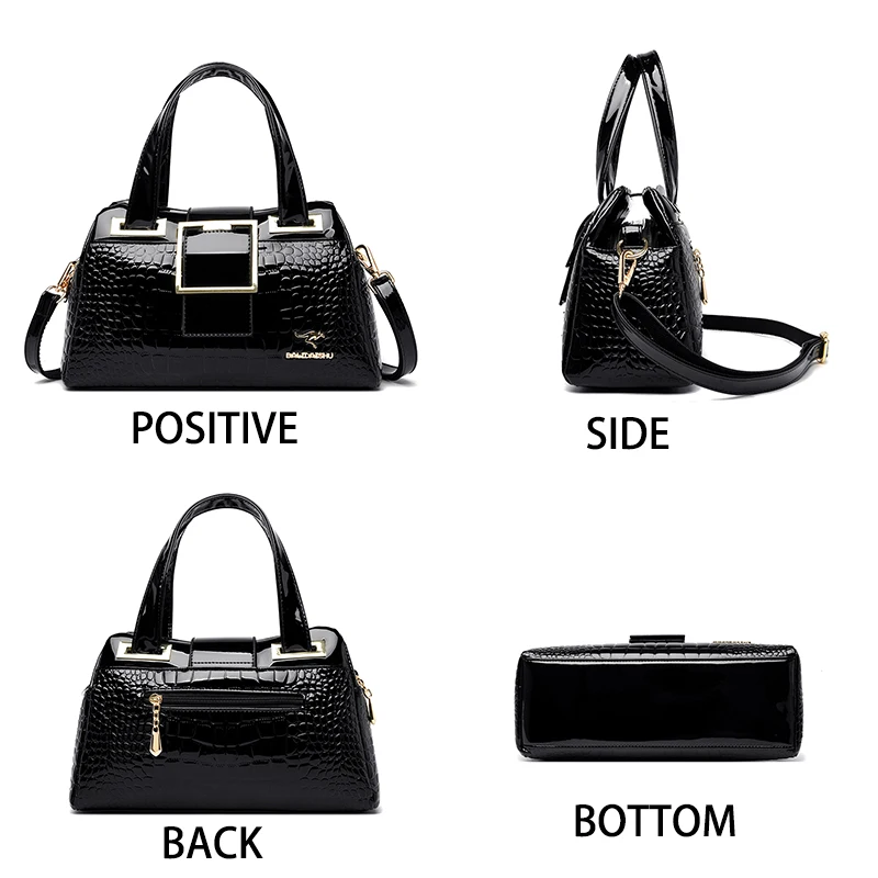 Bolso de hombro de cuero con letras para mujer, bolsa de mano de gran capacidad, de lujo, a la moda, de diseñador, 2023