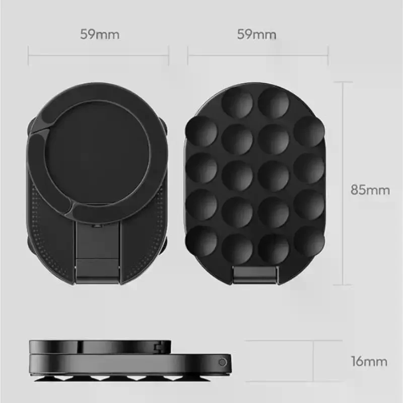 Suporte Magnético para Telefone de Carro 3 em 1 com Ventosa Mini, Sem Resíduos, Removível, para Todos os Modelos de Carro, Acessórios.
