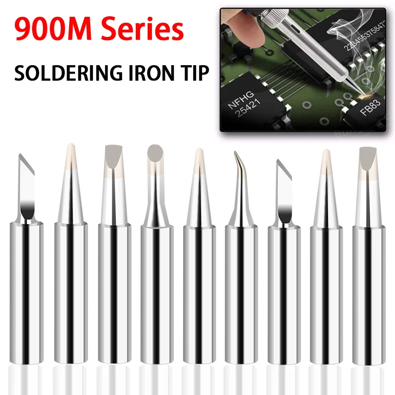 

5pcs 900M-T Series Soldering Iron Tips K/SK/B/I/IS/1C/2C/3C/4C/2.4D/3.2D Lead-Free Welding Head BGA Soldering Tools Accessories