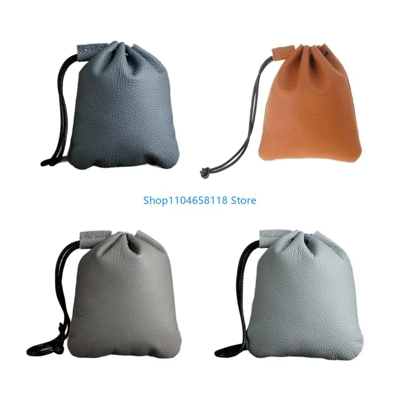 Elegant Jewelry Gift Bag Soft Genuine Leather Customizable Size for Earring Storage Wedding Party Favor Packaging