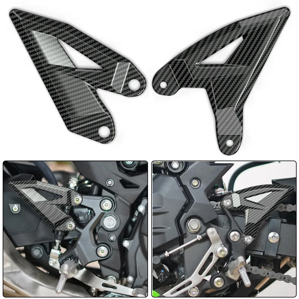 

For Kawasaki Ninja 400 2018-2024/Z400 2019-2024 motorcycle modification carbon fiber texture pedal guard