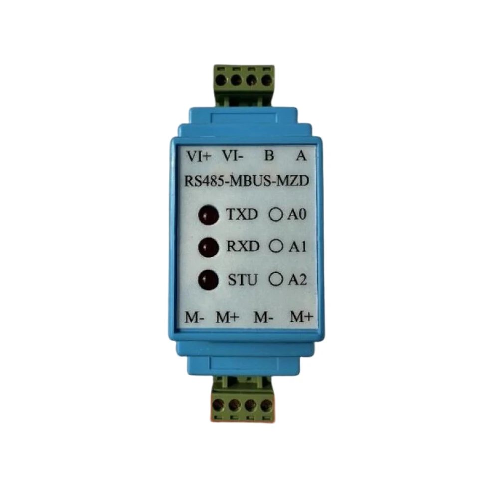 Isolated RS485 To M-Bus Master Module Short-Circuit & Reverse Polarity Protection 300-9600bps Up To 100 Loads Din-Rail Mount