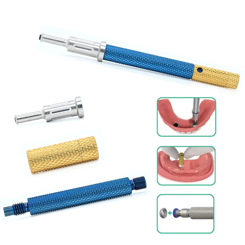 

Стоматологический универсальный локатор для имплантатов, инструмент для извлечения, локатор, основный инструмент, удерживающий колпачок 3 в 1, чтобы имплантат